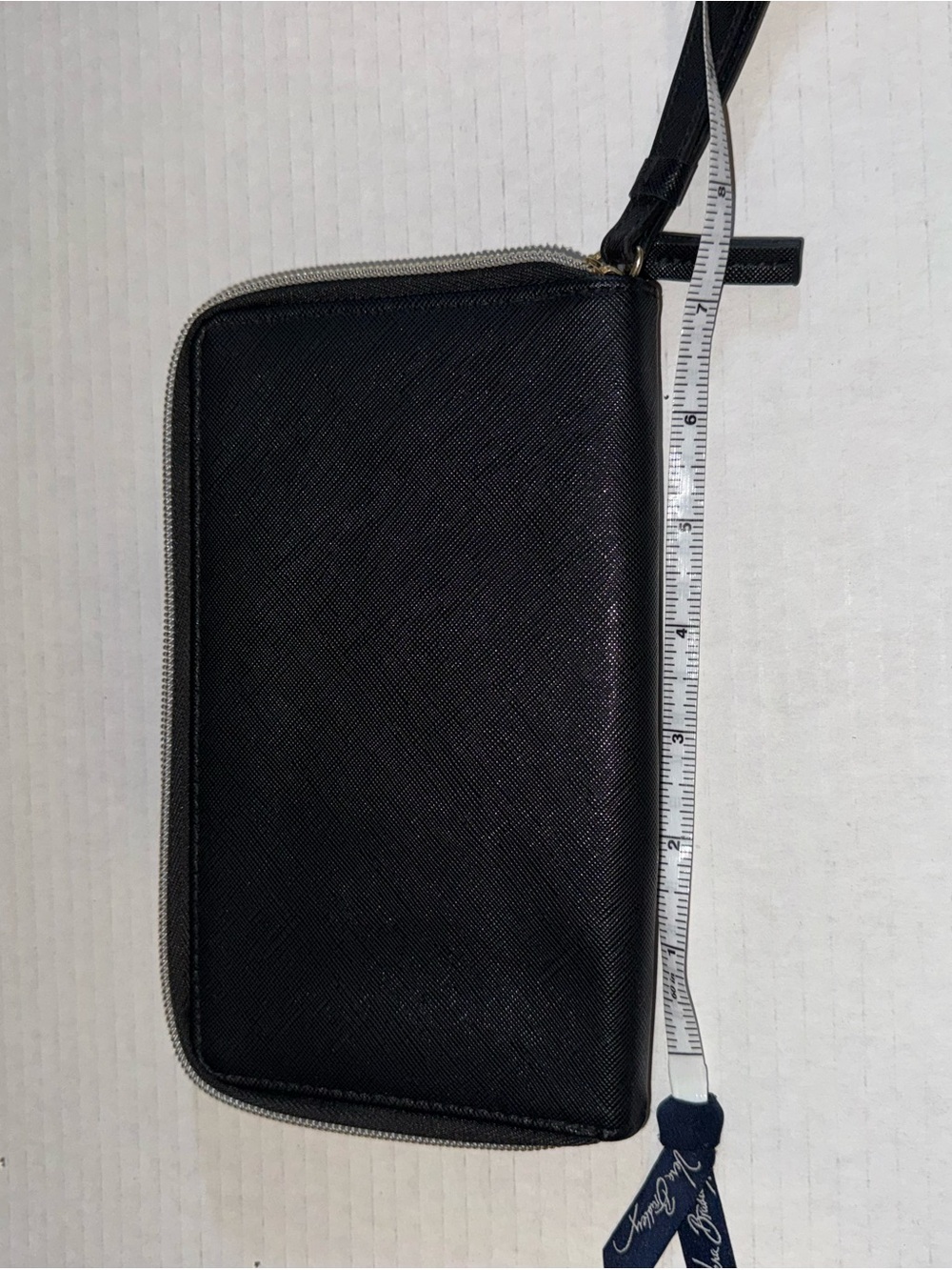 Classic Black Zip-Around Wristlet Wallet
